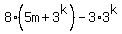 8%2A%285m+%2B+3%5Ek%29+-+3%2A3%5Ek