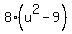 8%2A%28u%5E2-9%29