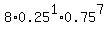 8%2A0.25%5E1%2A0.75%5E7