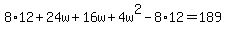 8%2A12%2B24w%2B16w%2B4w%5E2-8%2A12=189