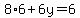 8%2A6%2B6y=6