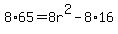 8%2A65=8r%5E2-8%2A16