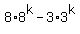 8%2A8%5Ek+-+3%2A3%5Ek