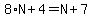 8%2AN%2B4=N%2B7