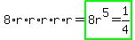 8%2Ar%2Ar%2Ar%2Ar%2Ar=highlight_green%288r%5E5=1%2F4%29