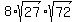 8%2Asqrt%2827%29%2A+sqrt%2872%29