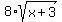 8%2Asqrt%28x%2B3%29