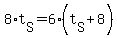 8%2At%5BS%5D+=+6%2A%28t%5BS%5D+%2B+8%29