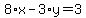 8%2Ax-3%2Ay=3
