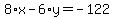 8%2Ax-6%2Ay=-122