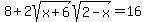 8%2B2sqrt%28x%2B6%29sqrt%282-x%29=16