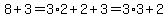 8%2B3=3%2A2%2B2%2B3=3%2A3%2B2