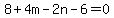8%2B4m-2n-6=0