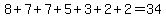 8%2B7%2B7%2B5%2B3%2B2%2B2=34