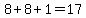 8%2B8%2B1=17
