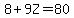 8%2B9Z=80
