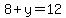 8%2By=12