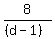 8%2F%28%28d-1%29%29