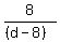 8%2F%28%28d-8%29%29
