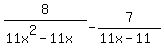 8%2F%2811x%5E2-11x%29-7%2F%2811x-11%29