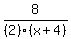 8%2F%282%29%28x%2B4%29