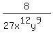 8%2F%2827x%5E12y%5E9%29