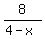 8%2F%284-x%29