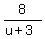 8%2F%28u%2B3%29