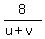 8%2F%28u%2Bv%29