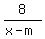8%2F%28x-m%29