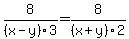 8%2F%28x-y%29%2F3=8%2F%28x%2By%29%2F2