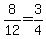 8%2F12=3%2F4