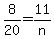 8%2F20=11%2Fn