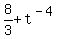 8%2F3%2Bt%5E%28-4%29