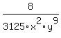8%2F3125x%5E2y%5E9