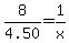 8%2F4.50=1%2Fx
