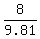 8%2F9.81