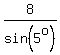 8%2Fsin%285%5Eo%29