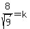 8%2Fsqrt%289%29=k