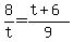 8%2Ft=%28t%2B6%29%2F9