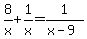8%2Fx%2B1%2Fx=1%2F%28x-9%29