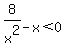 8%2Fx%5E2-x%3C0