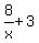 8%2Fx+%2B+3