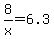8%2Fx+=+6.3
