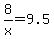 8%2Fx+=+9.5