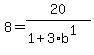 8=20%2F%281%2B3%2Ab%5E1%29