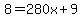 8=280x%2B9