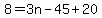 8=3n-45%2B20