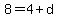 8=4%2Bd