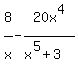 8%5E%22%22%2Fx%5E%22%22-20x%5E4%2F%28x%5E5%2B3%29